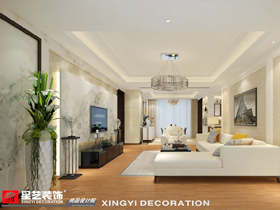 德利AICC140平現(xiàn)代風(fēng)格客廳裝修設(shè)計(jì)效果圖